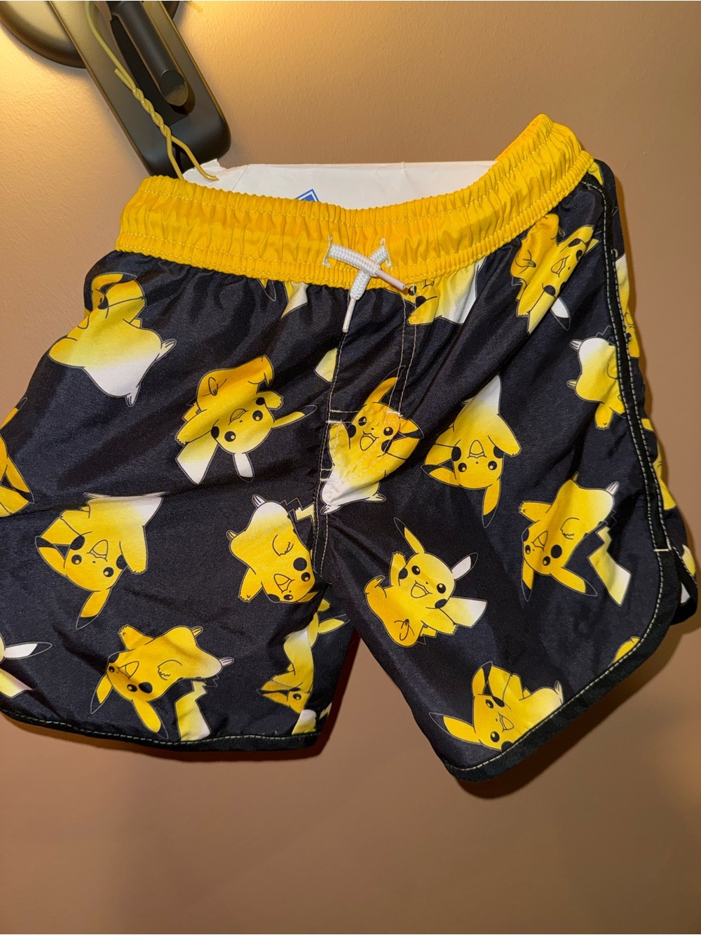 Pokemon Yellow and Black Pikachu Swim Trunks for Kids